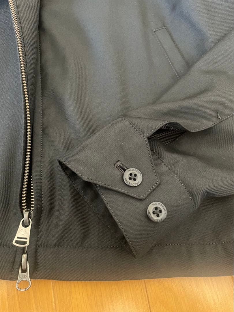 FRED PERRY フレッドペリー ショートハリントンジャケット S ブラック