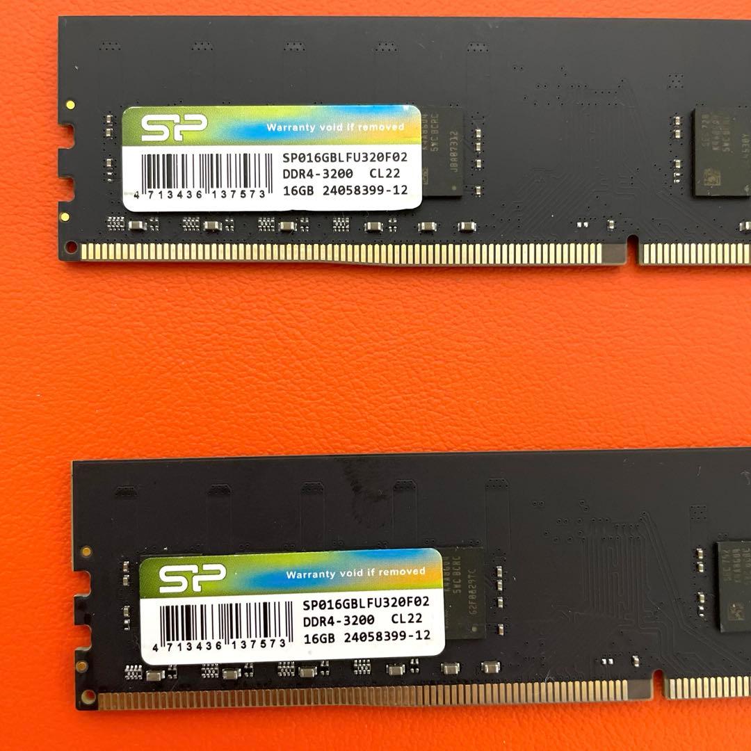 メモリー SILICON POWER DDR4-3200MHz (32GB)(16x2)