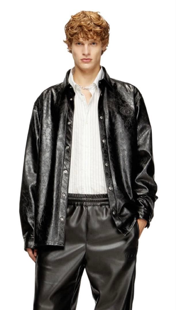 ディーゼル　レザーシャツ　合皮