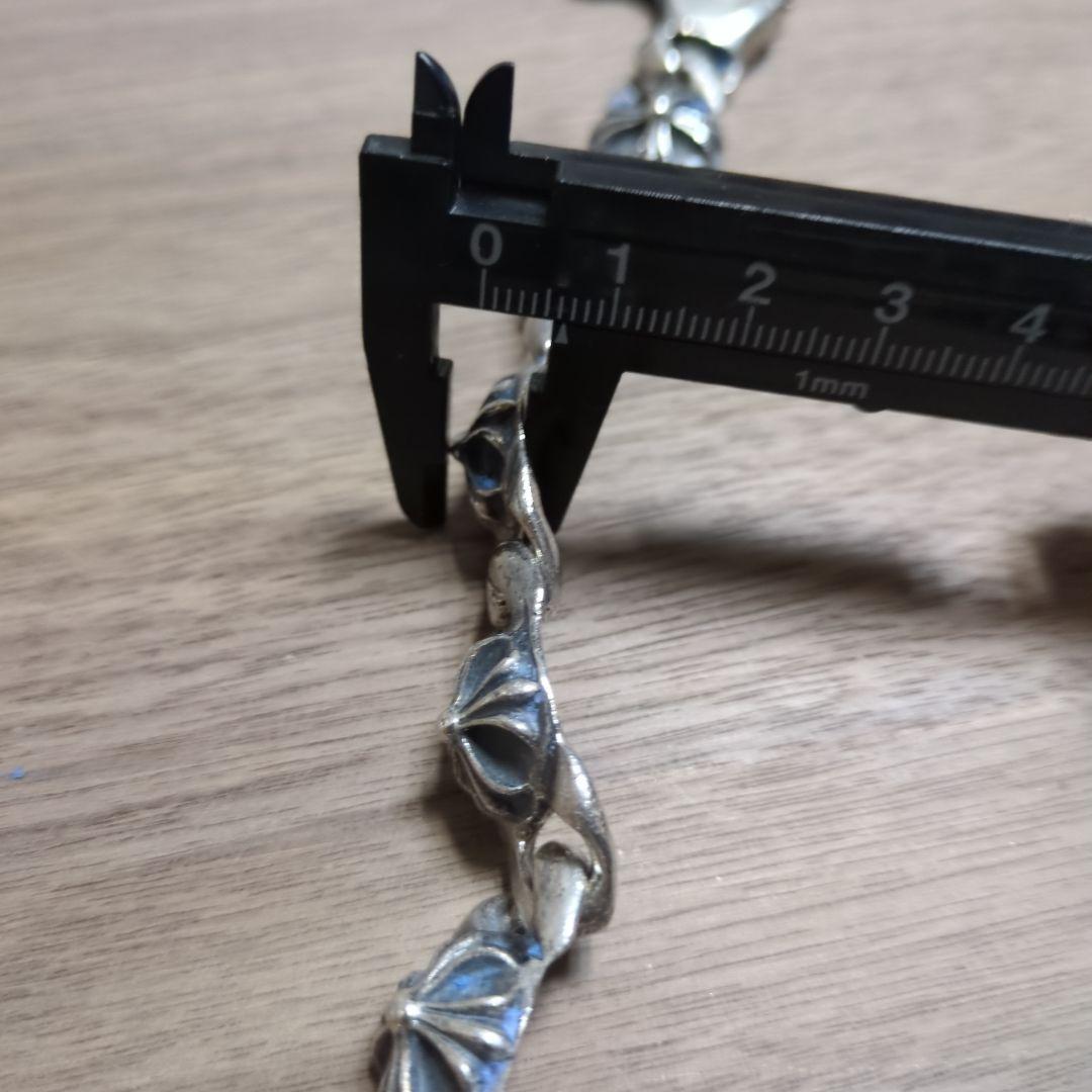 フローラルデザイン シルバー ブレスレット 重量級 ノーブランド