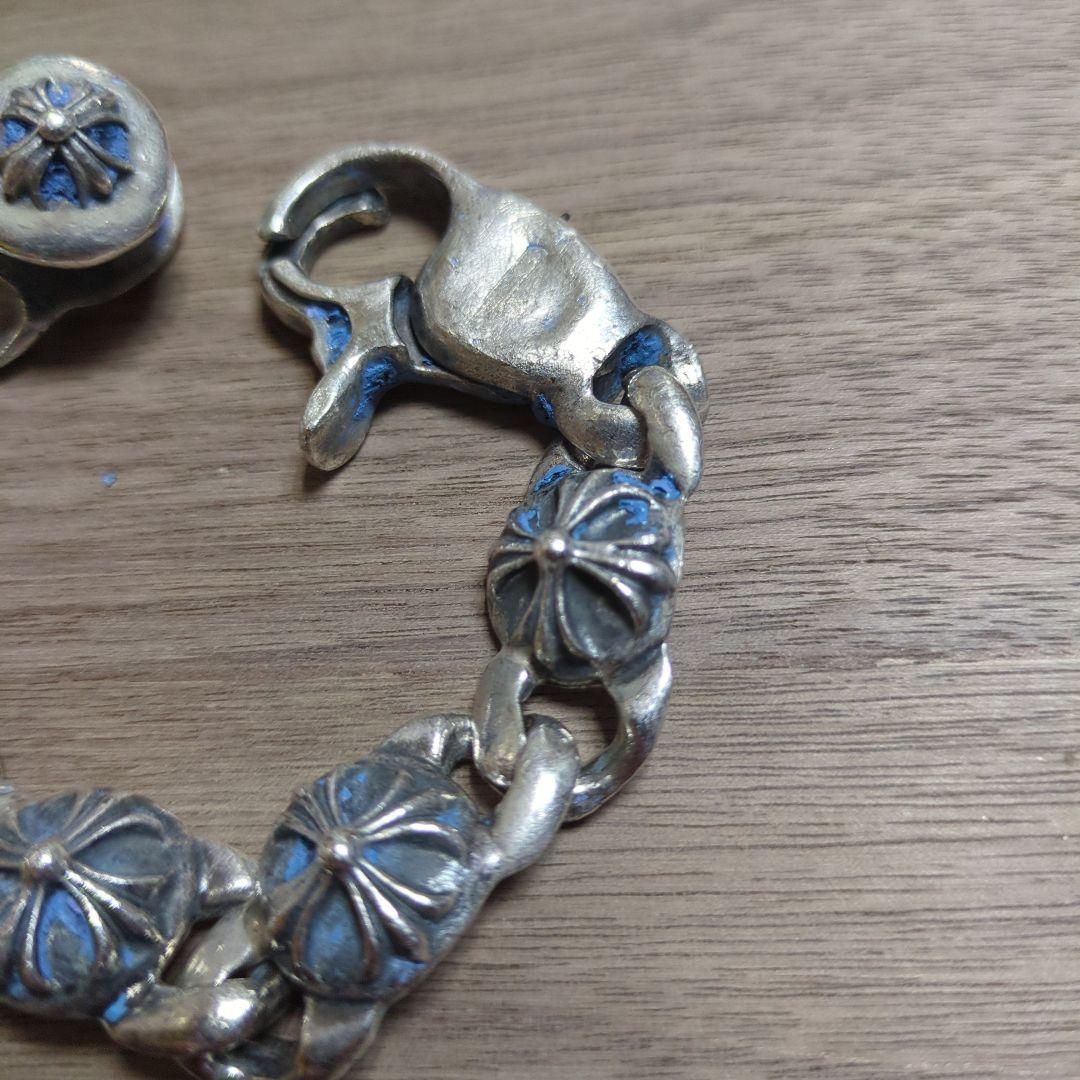 フローラルデザイン シルバー ブレスレット 重量級 ノーブランド