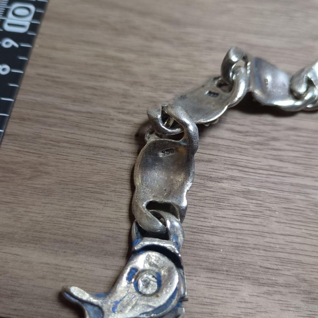 フローラルデザイン シルバー ブレスレット 重量級 ノーブランド