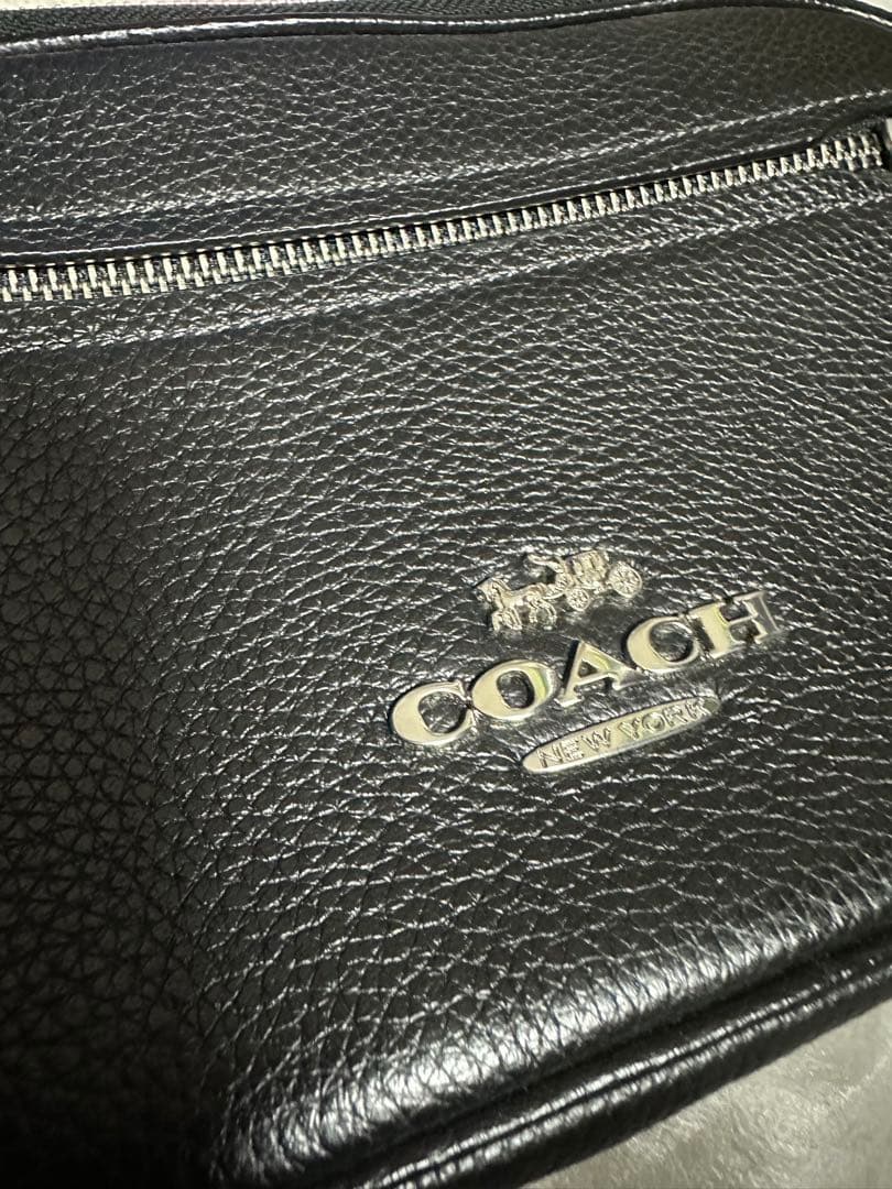 値下 コーチ COACH ブラック エリアス ベルト バッグ ボディバッグ