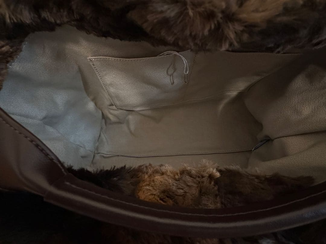 バッグ Bad Blue Eco Fur Pillow Bag (Brown)