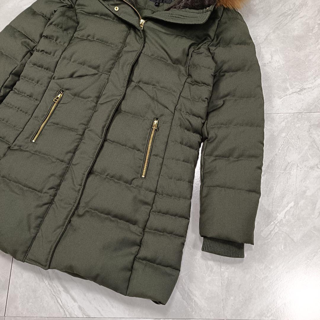 【美品】ルイルエブティック ラクーンファーサイドジップスリットロングダウンコート