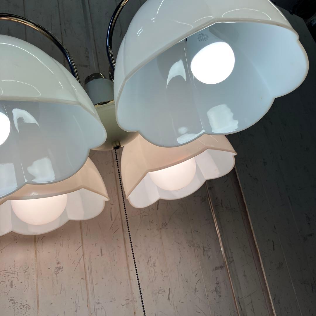 ① 丸善電機 ラッキー 花モチーフ 4灯シャンデリア 白熱灯器具 テーブルライト