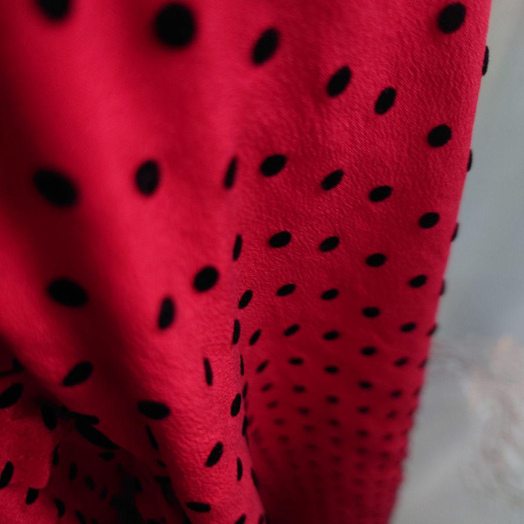 サンローラン／ドット柄（立体ドット）シルク長袖シャツ38