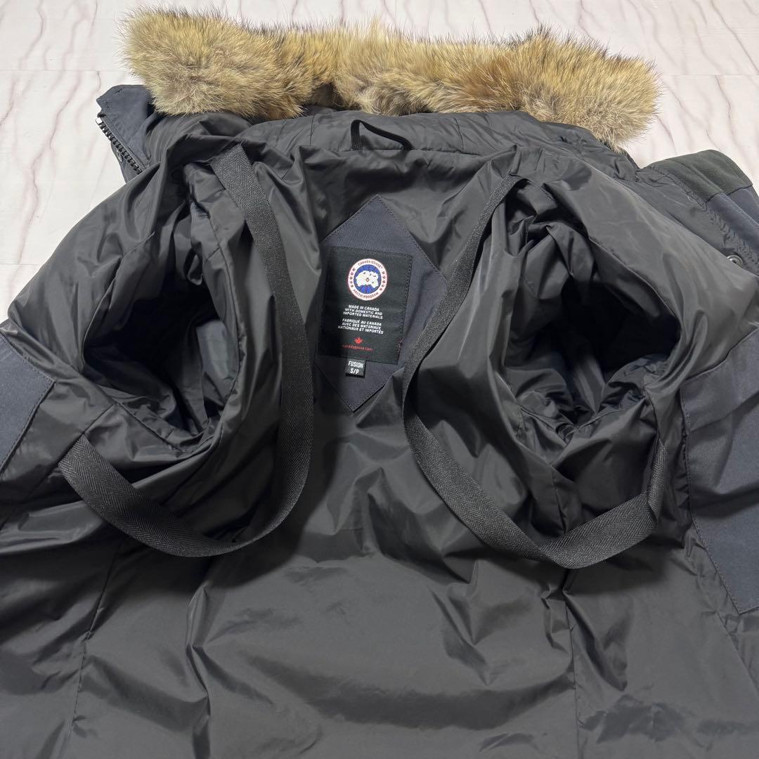 カナダグース シェルバーン ダウンコート パーカー フュージョンフィットS 紺