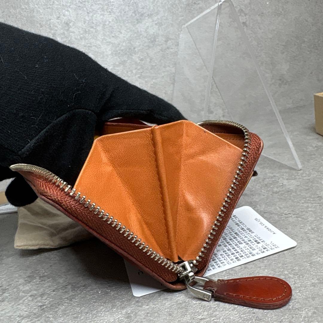 美品！ガンゾ CORDOVAN コードバン　Lファスナー　コンパクトウォレット