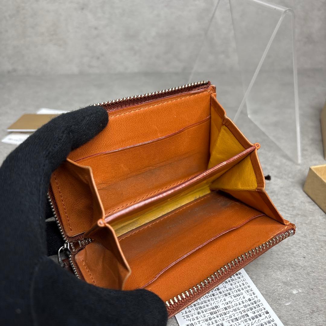 美品！ガンゾ CORDOVAN コードバン　Lファスナー　コンパクトウォレット