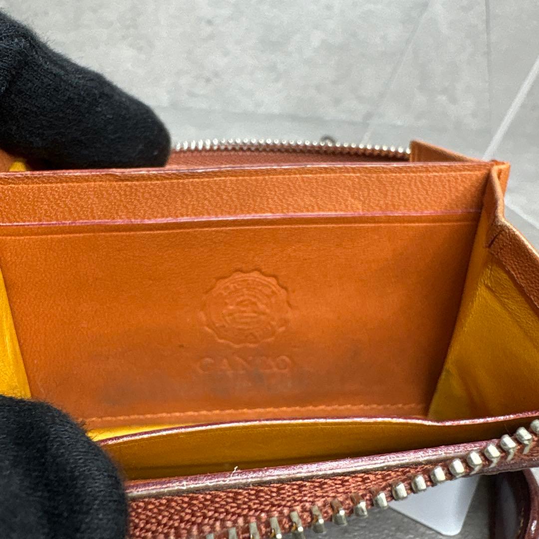 美品！ガンゾ CORDOVAN コードバン　Lファスナー　コンパクトウォレット