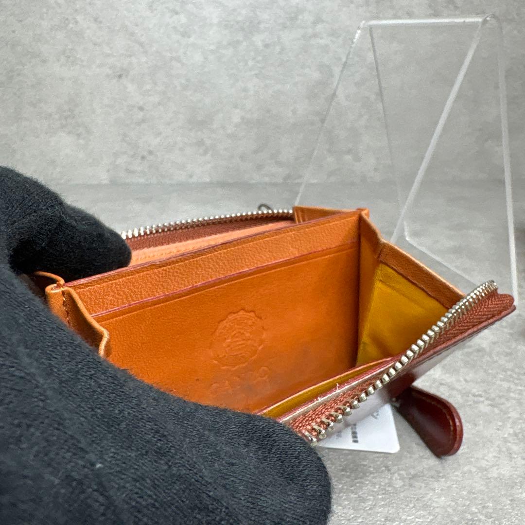 美品！ガンゾ CORDOVAN コードバン　Lファスナー　コンパクトウォレット