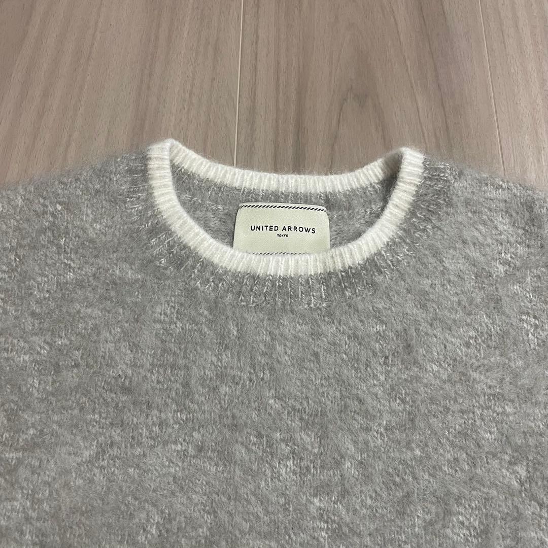 【美品クリーニング済】ユナイテッドアローズ フォックスカシミヤクルーネックニット