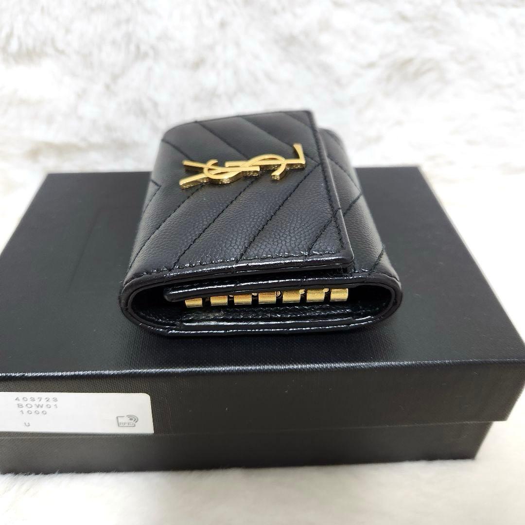 ✨極美品✨サンローラン　キーケース　6連　カサンドラ　キルティング　ブラック