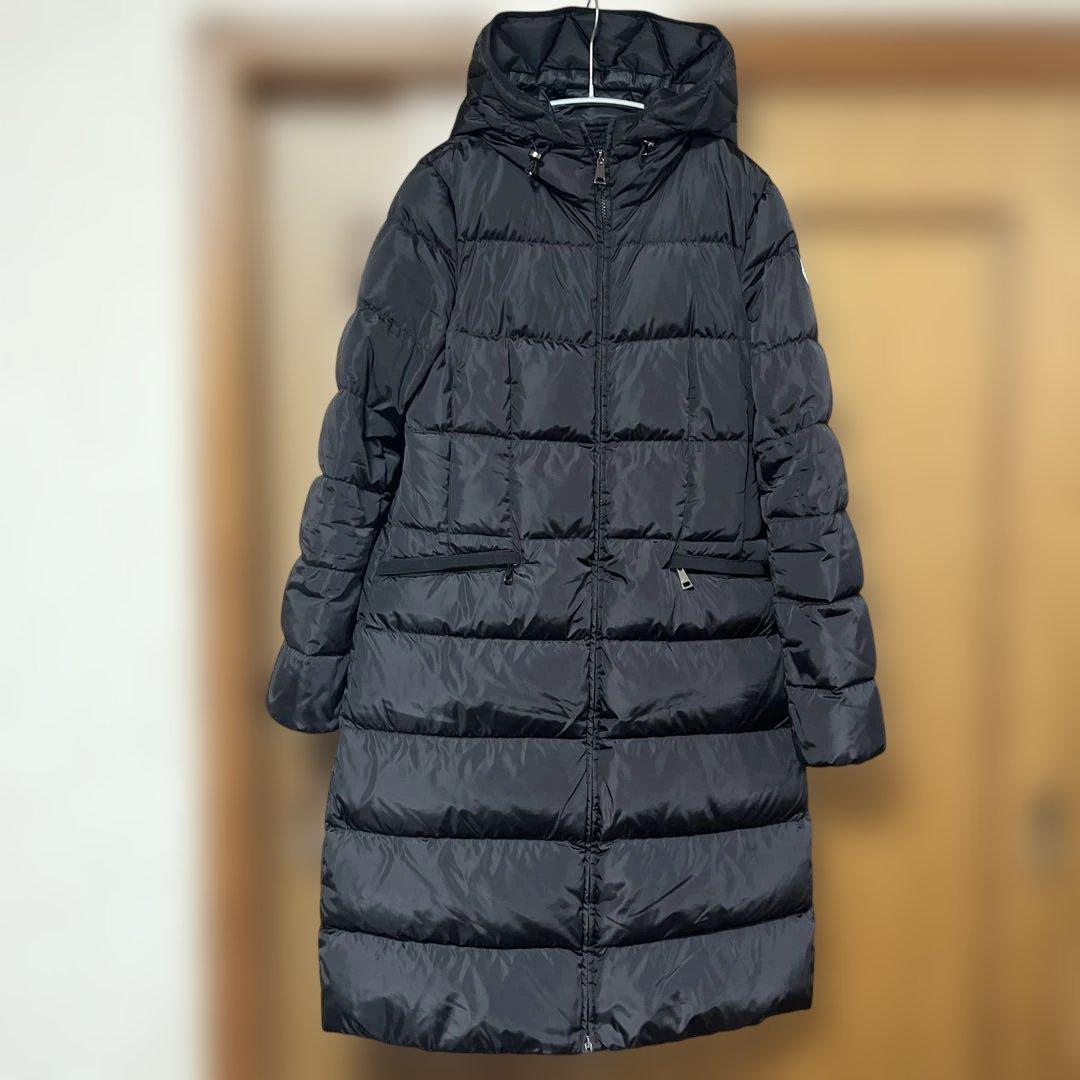 モンクレール ダウン ロング 黒 サイズ1 MONCLER AVOCETTE
