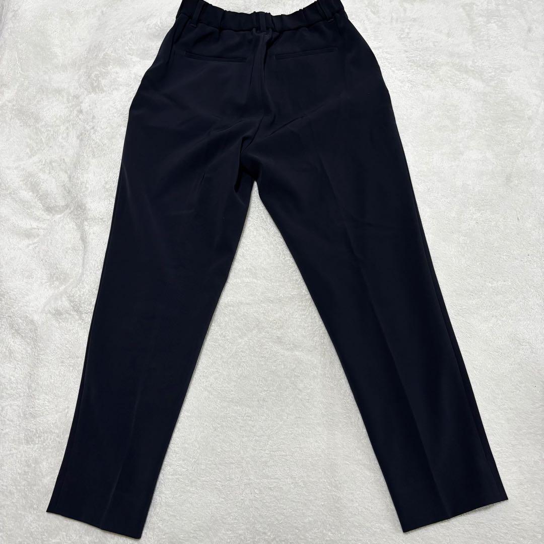 美品 INDIVI インディヴィ ノーカラー パンツスーツ ネイビー Mサイズ