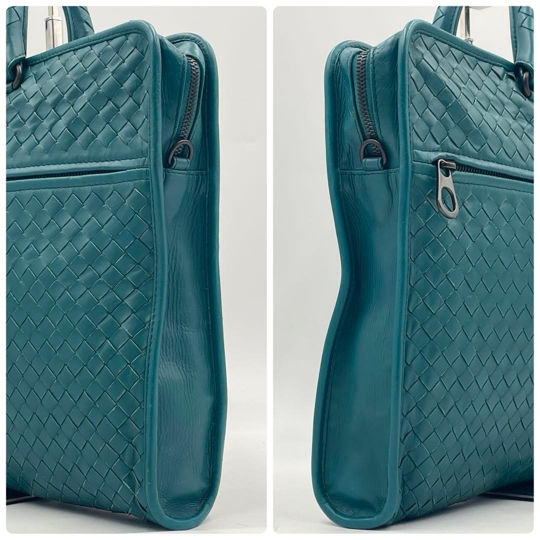 【極美品】ボッテガヴェネタ イントレチャート 2wayブリーフケース ラムレザー