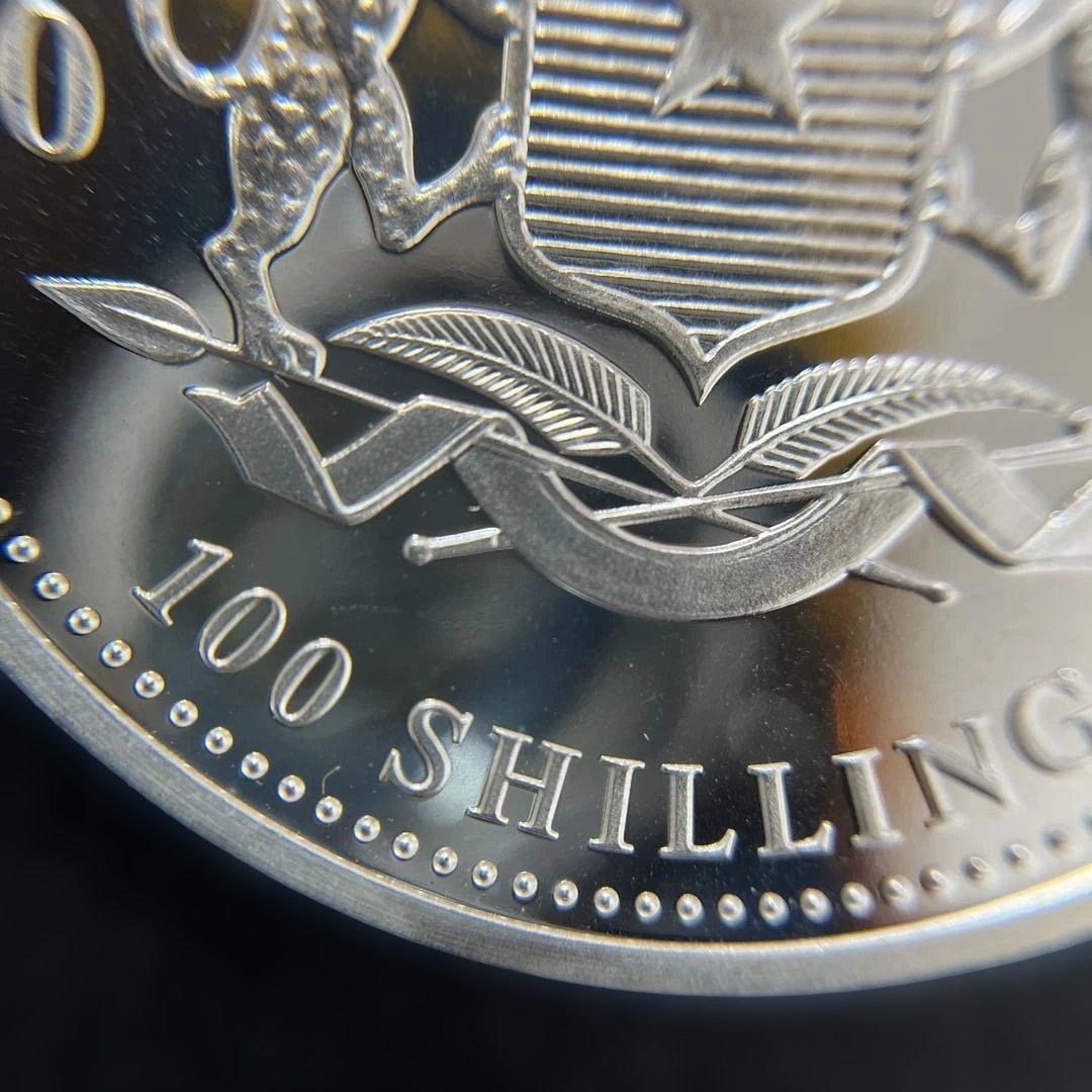 【純銀】ソマリア共和国　2018年　エレファント銀貨100シリング　1オンス①