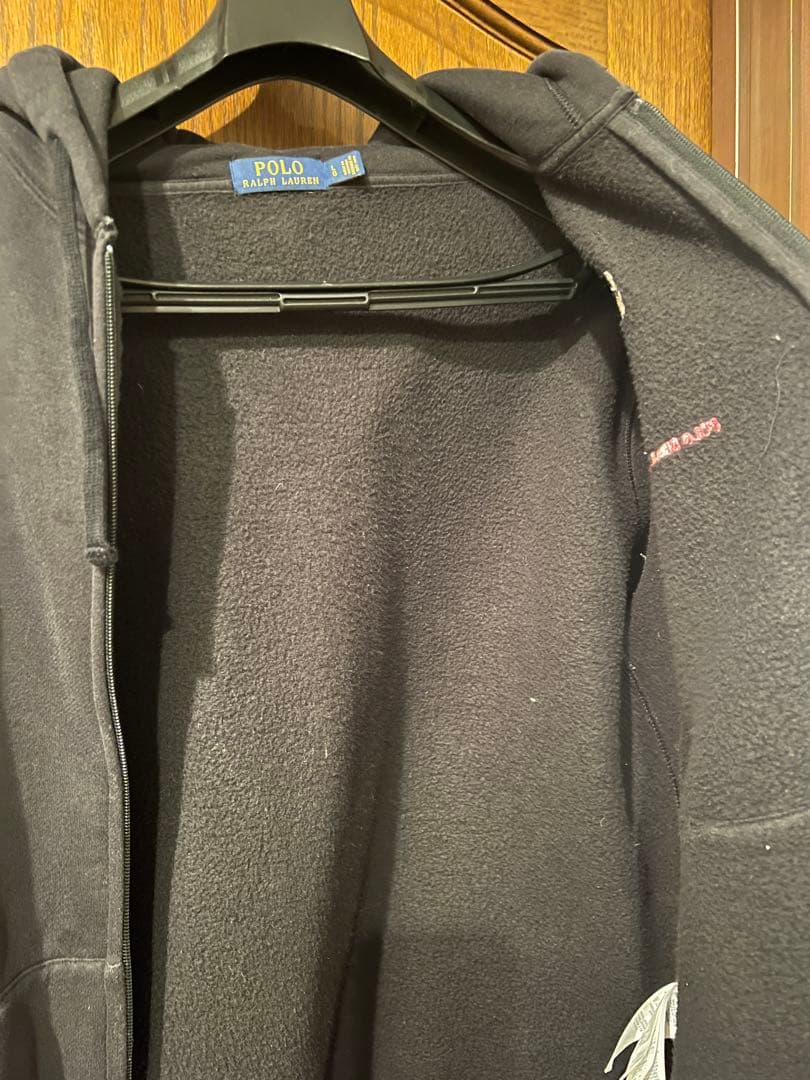 ポロラルフローレン　ポロベア　ホリデー　フルジップパーカー　黒　メンズLサイズ