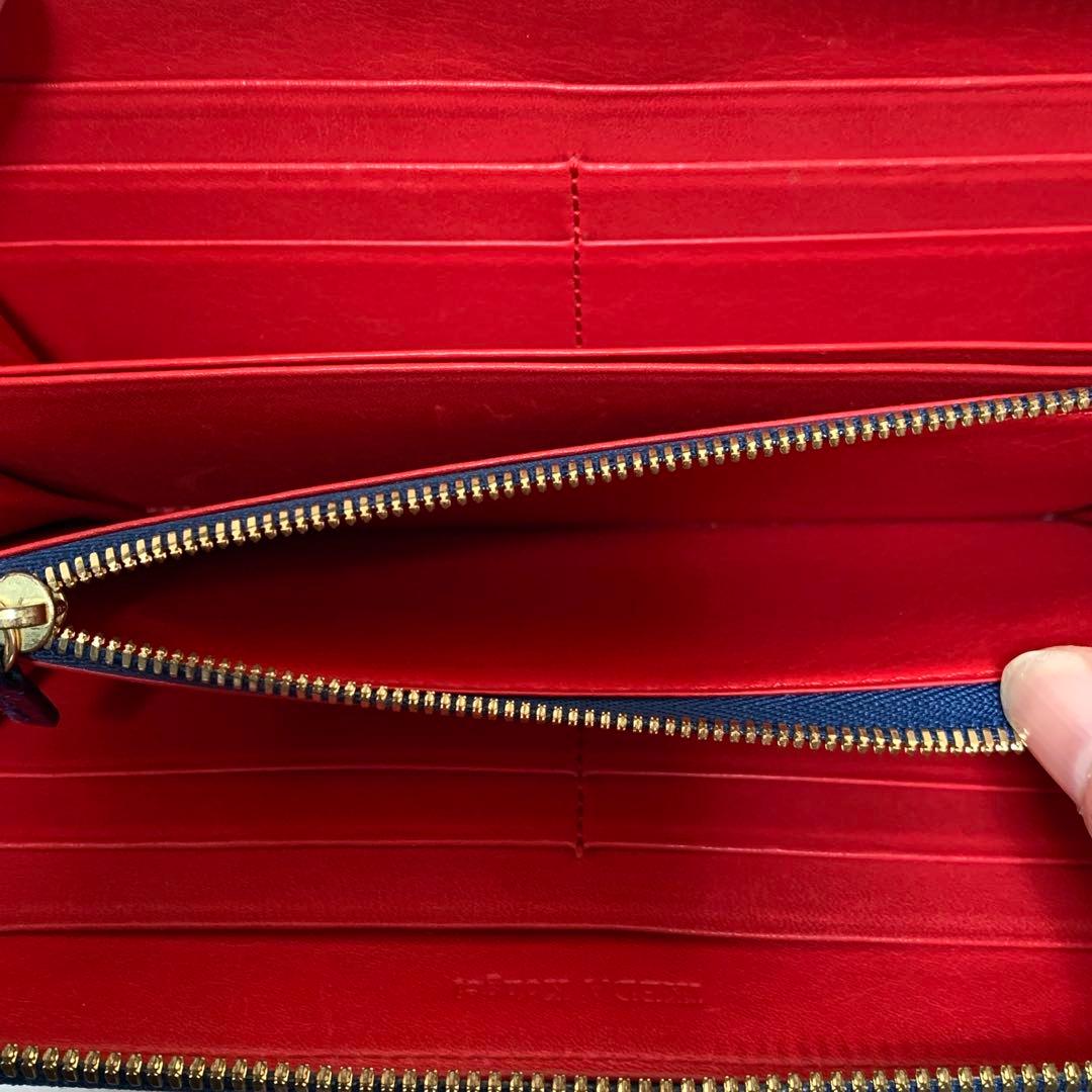 池田工芸　クロコダイル長財布　希少　ロイヤルブルー&レッド　本日取り下げ