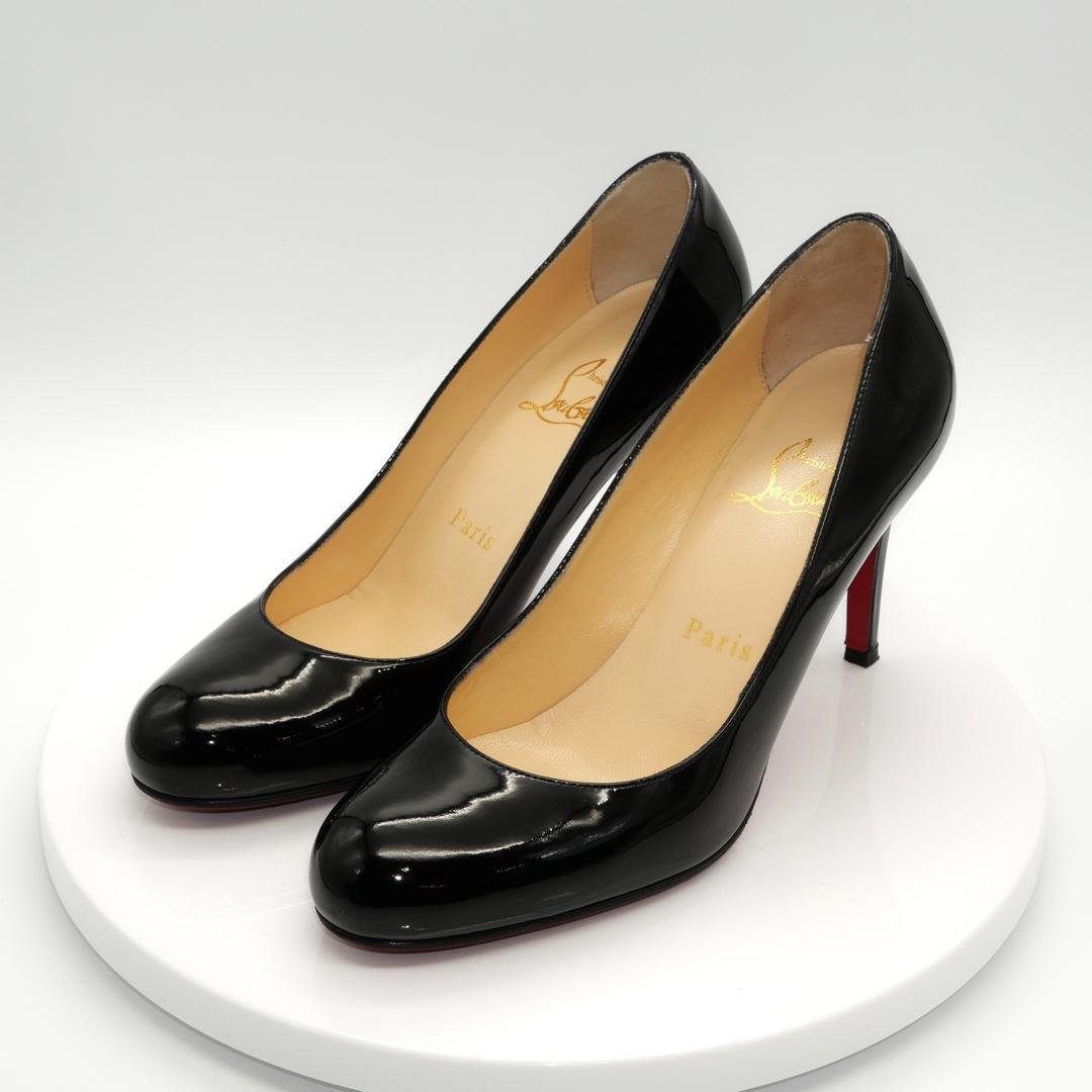 35.5　Christian　Louboutin　ルブタン　黒　エナメル　美品