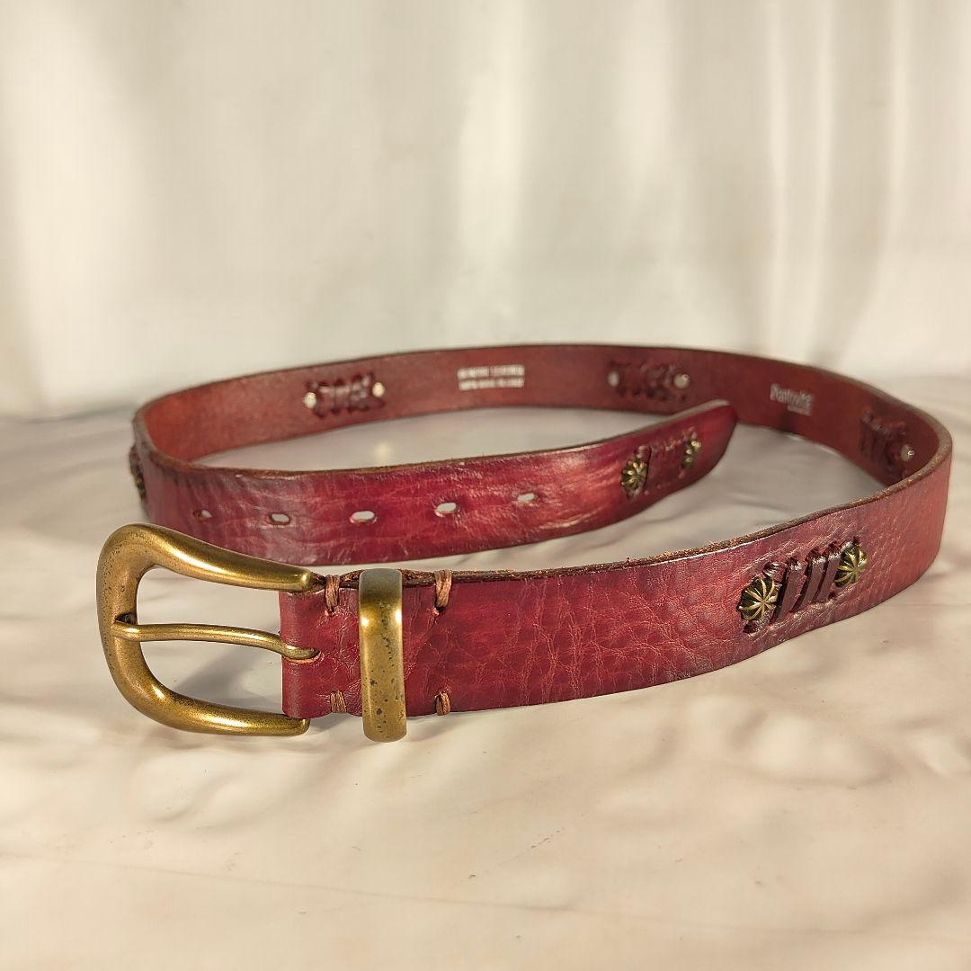 【Vintage】PUNTOVITA イタリア製　高級コンチョベルト　本革正規品