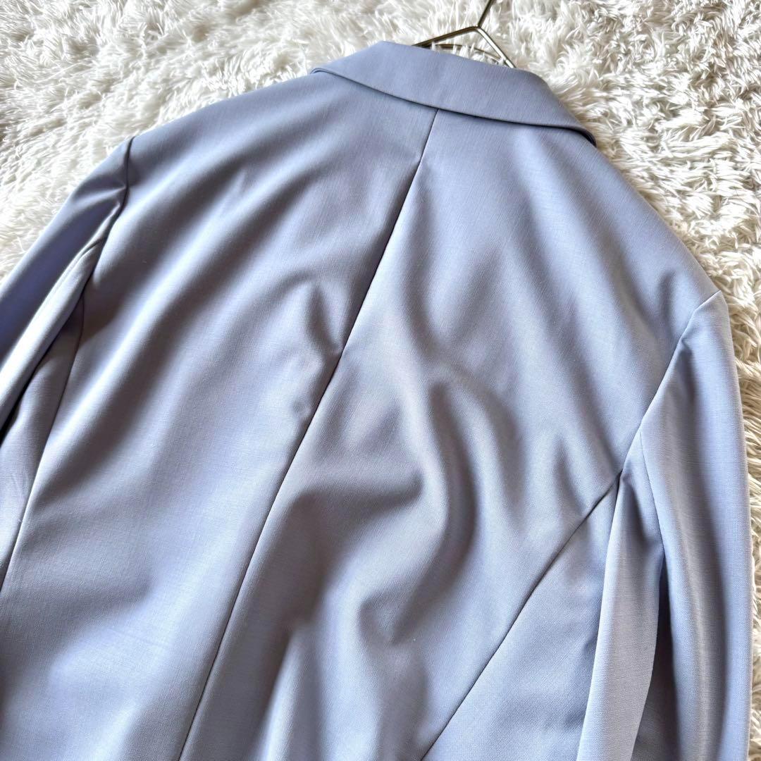 極美品　ユナイテッドアローズ　ビジネススーツ　セットアップ　ノーカラー　ブルー