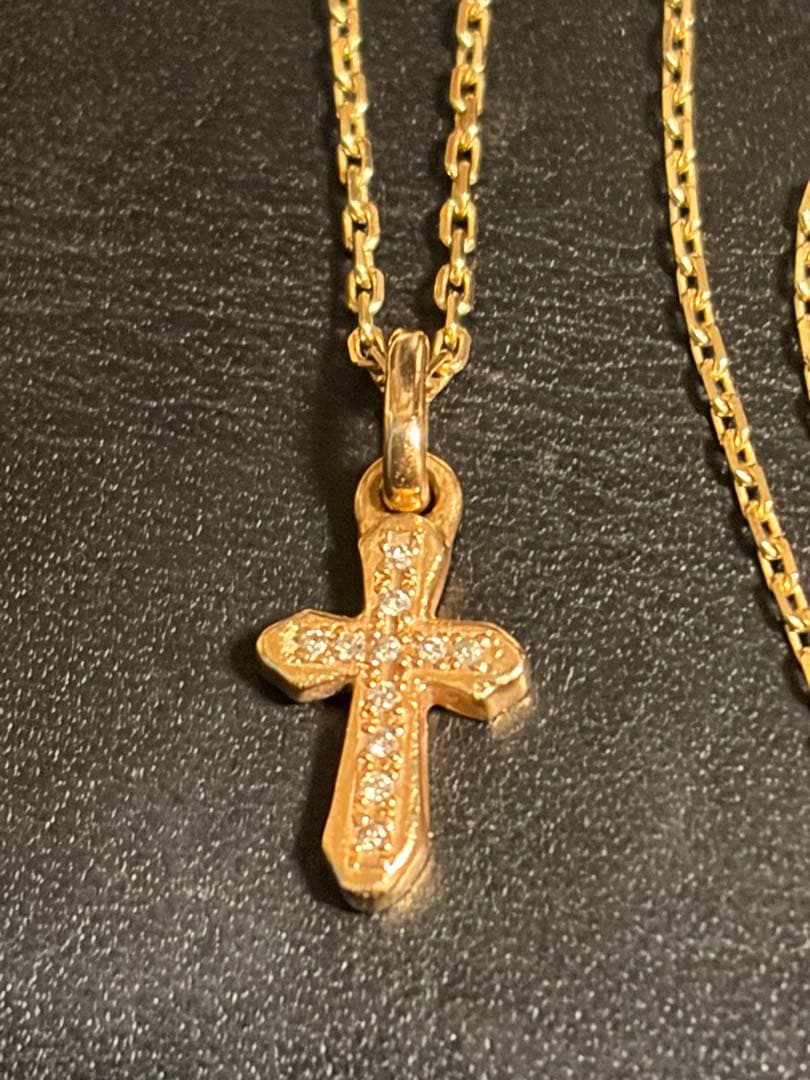 qapj8sm スムースクロス ネックレス ゴールド K10