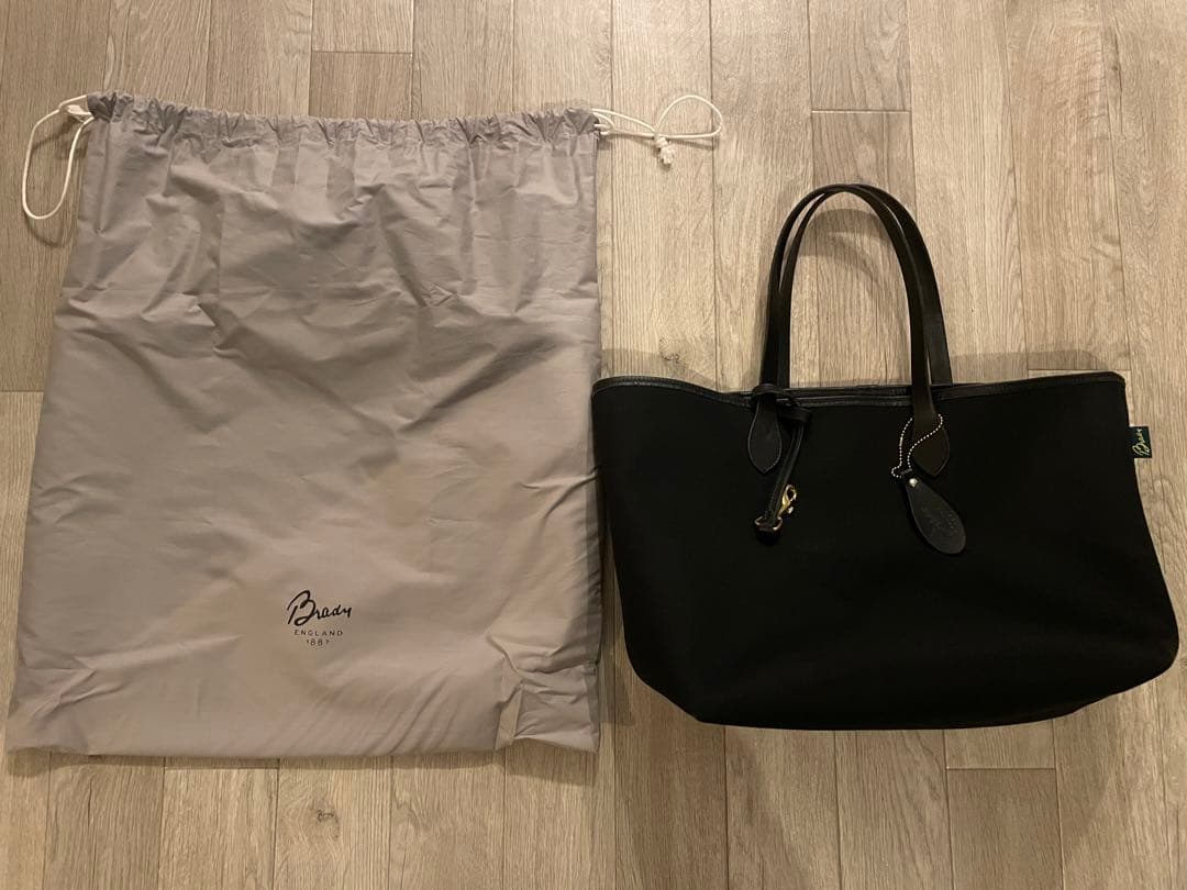 ブレディー CONDER トートバッグ　コットン　レザー BRADY ブラック
