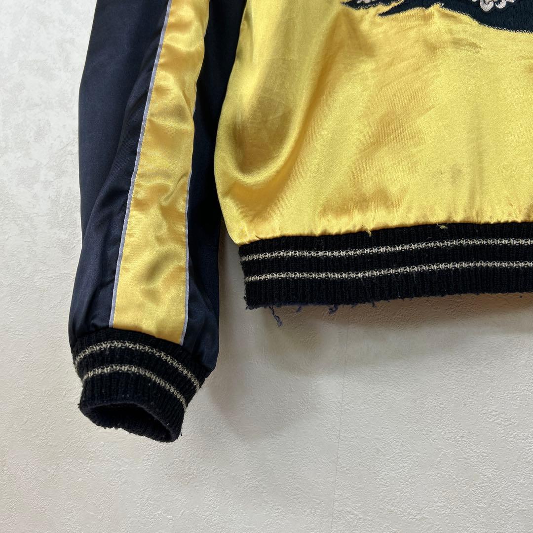 テーラー東洋　スカジャン スカル 鷹 刺繍 　ヴィンテージ　Lサイズ