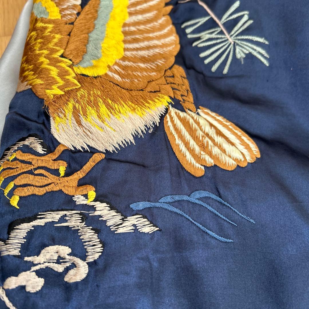 テーラー東洋　スカジャン スカル 鷹 刺繍 　ヴィンテージ　Lサイズ