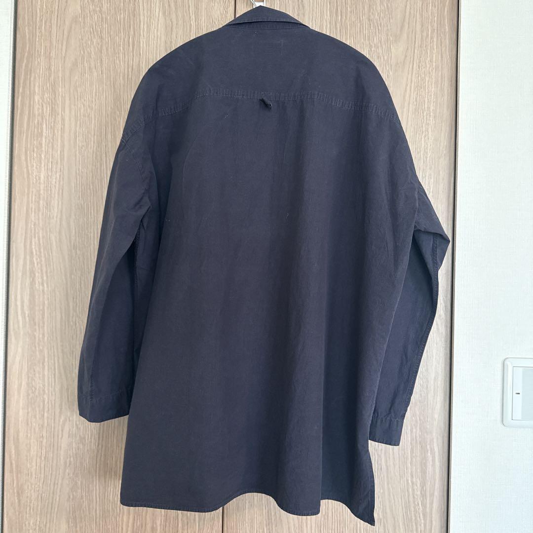 HUIS ハウス　タイプライタークロスビックシャツ　ネイビー　フリー　遠州織物
