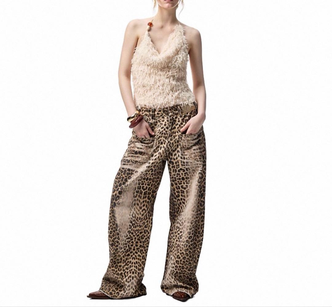 1JINN STUDIO ヒョウ柄　パンツ　デニムパンツ