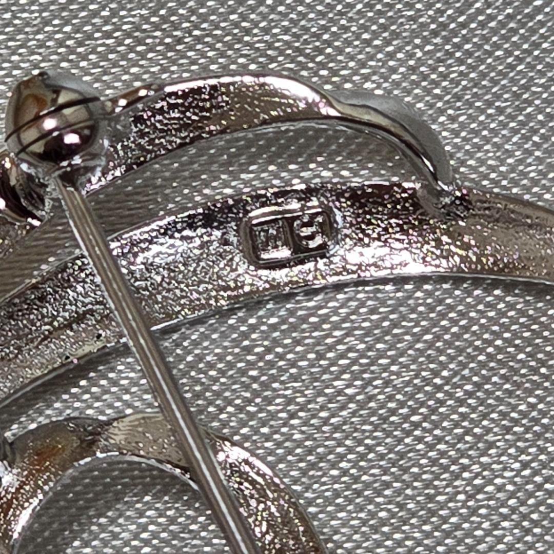 美品✨TASAKI タサキ 3珠パールブローチ シルバー 　S刻印