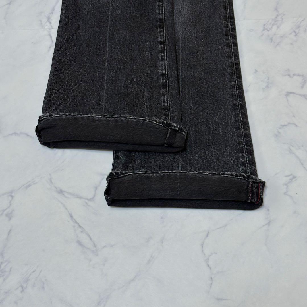 マウジー MOUSSY MVS FLARE 26 ブラック フレアデニム パンツ