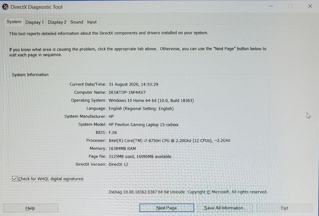 Windowsノート本体 Hp Pavillion Gaming 15
