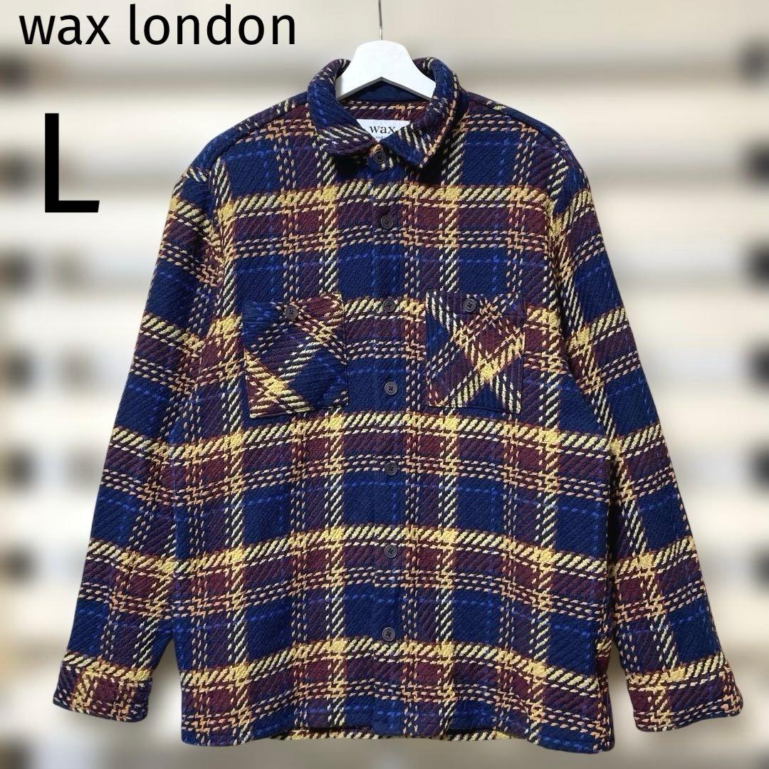 美品！wax london ワックスロンドン バスケットチェックシャツ L