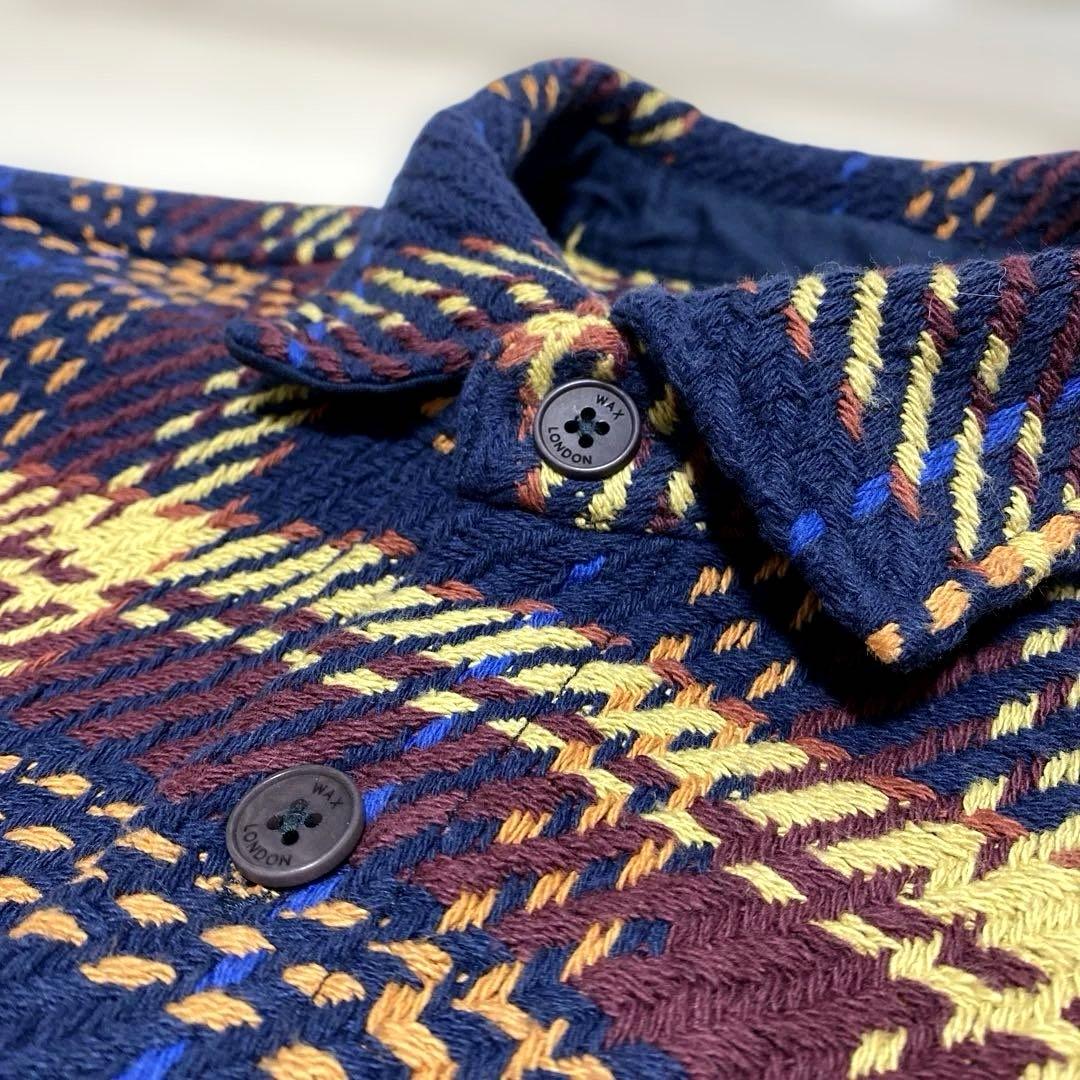 美品！wax london ワックスロンドン バスケットチェックシャツ L
