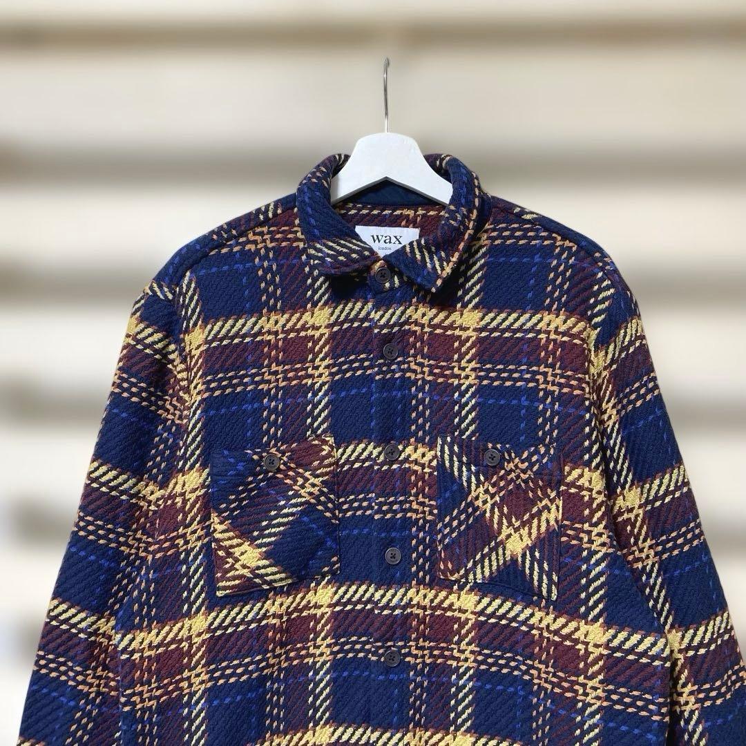 美品！wax london ワックスロンドン バスケットチェックシャツ L
