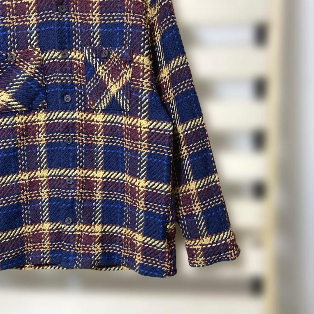 美品！wax london ワックスロンドン バスケットチェックシャツ L