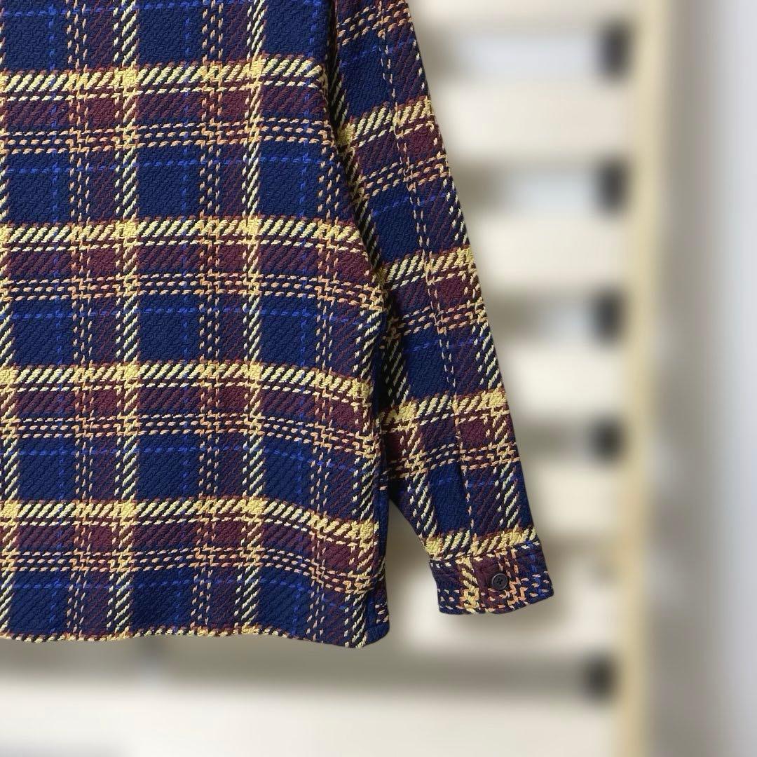 美品！wax london ワックスロンドン バスケットチェックシャツ L