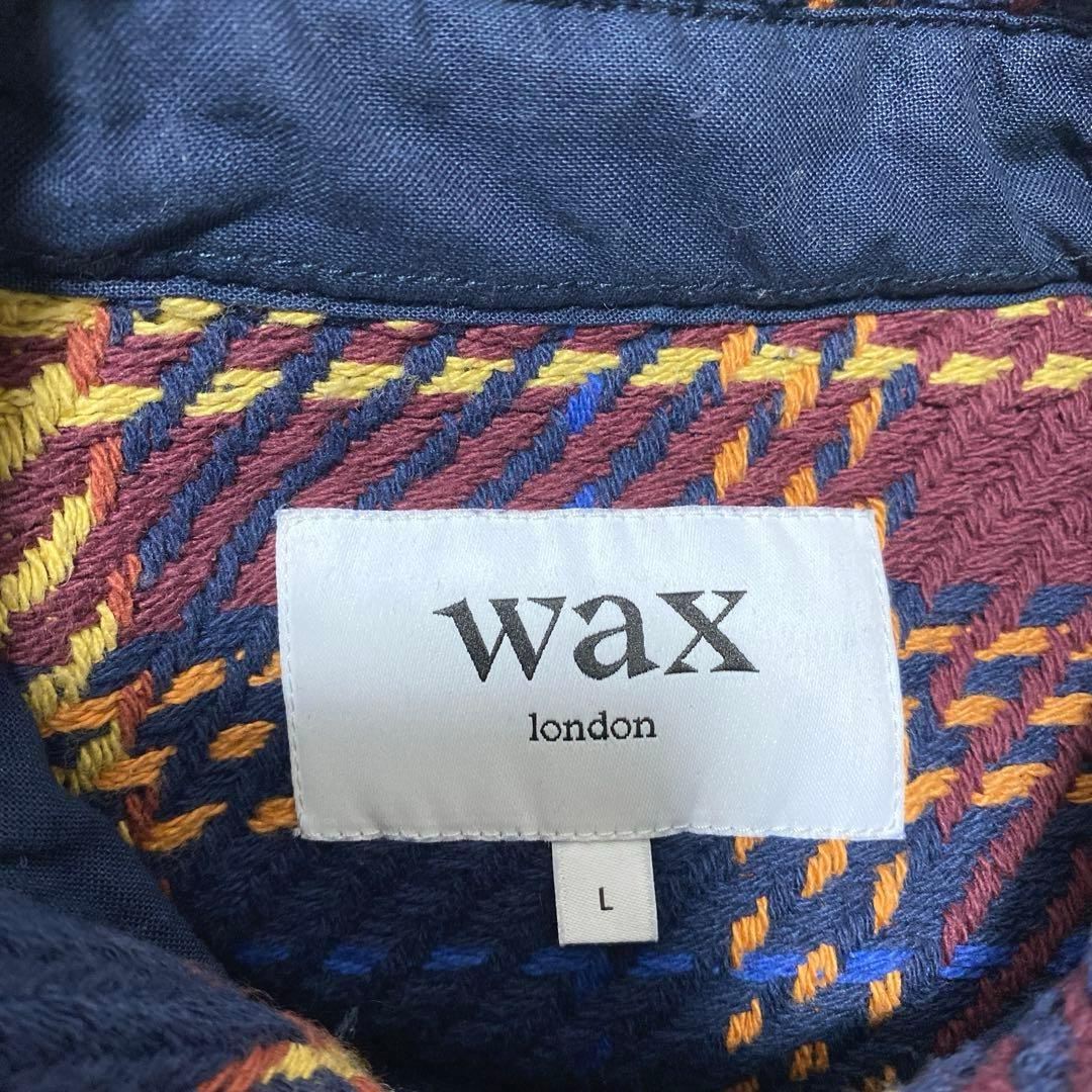 美品！wax london ワックスロンドン バスケットチェックシャツ L