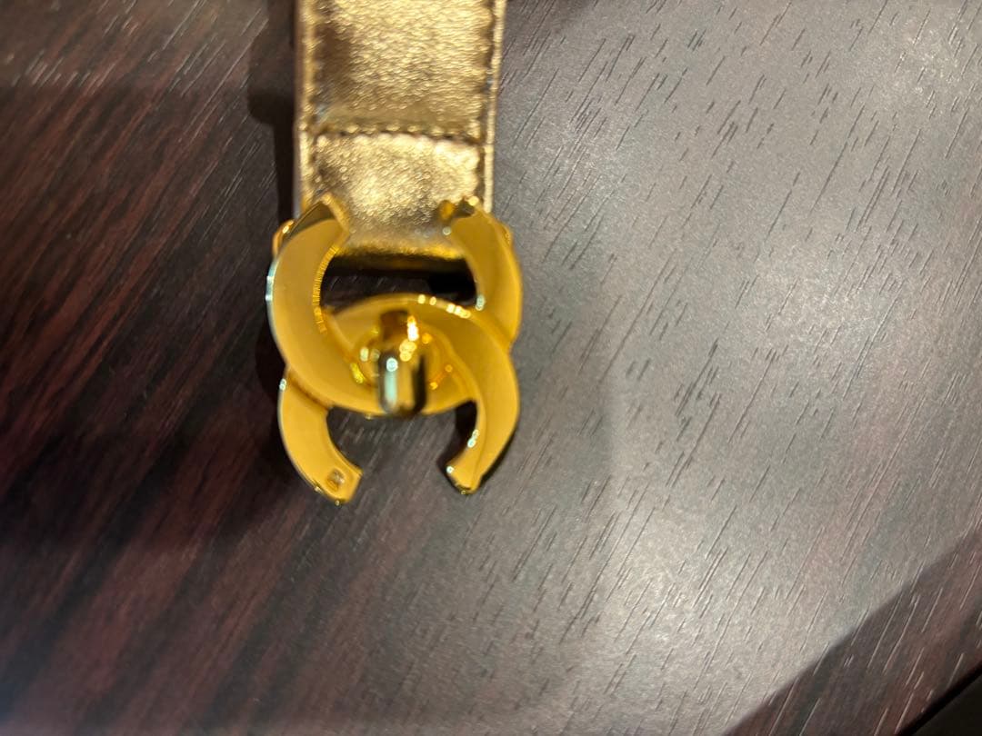 CHANEL レア　ゴールド レザー ベルト♡美品