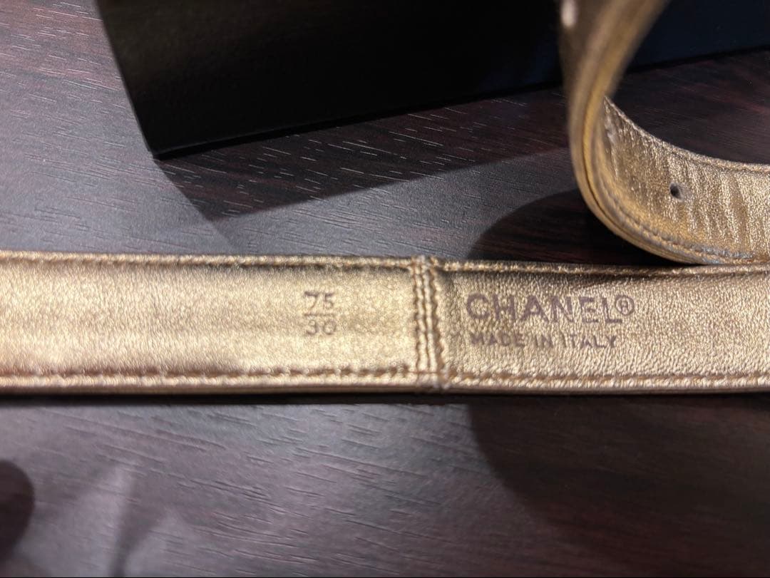 CHANEL レア　ゴールド レザー ベルト♡美品