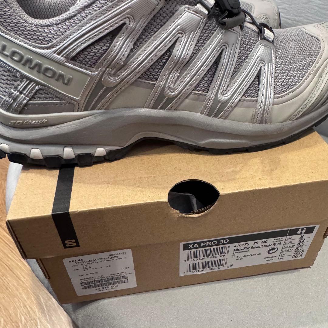 【美品】SALOMON XA PRO 3D グレー スニーカー