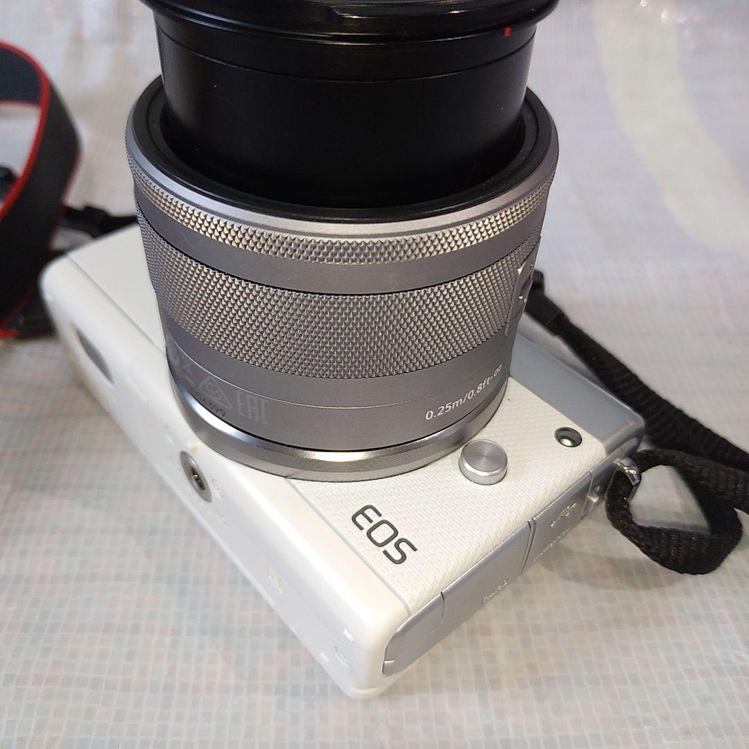 Canon キヤノン EOS M100 ボディ ホワイト 本体　レンズ