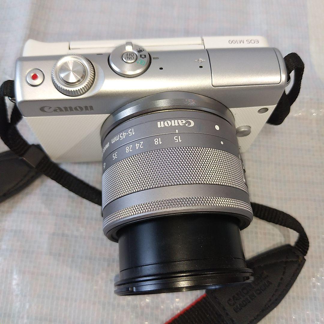Canon キヤノン EOS M100 ボディ ホワイト 本体　レンズ