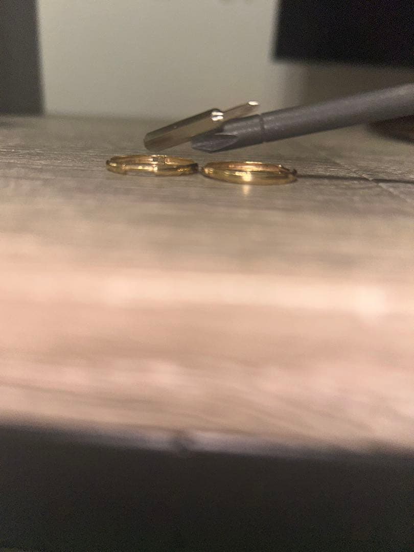 AVALANCHE 10k YG フープピアス 20mm 2個セット