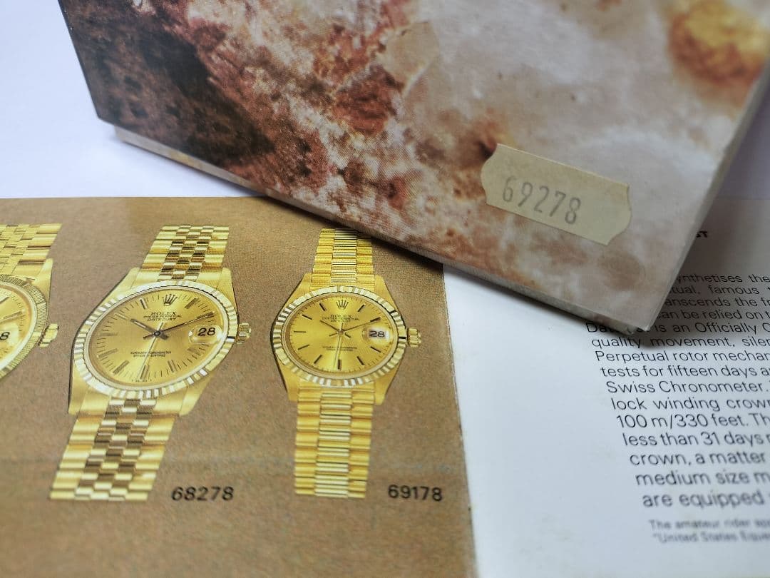 ROLEX 金無垢69278ビンテージ純正希少美品赤箱　内外箱付属品付き