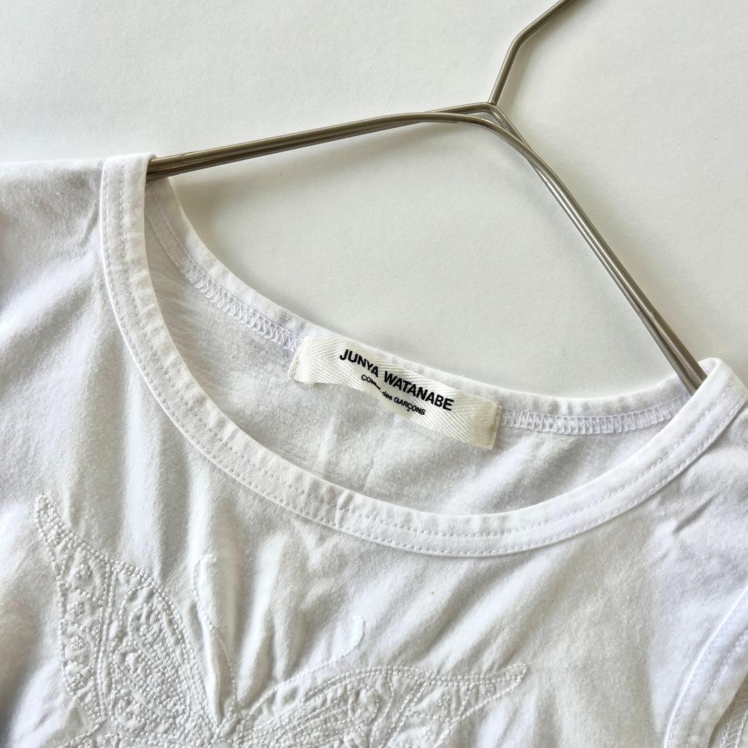 ジュンヤワタナベ チュニック 蝶 刺繍 ホワイト